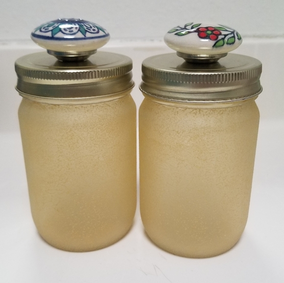 Repurposed Frosted Glass Jars - Picture 3 of 4